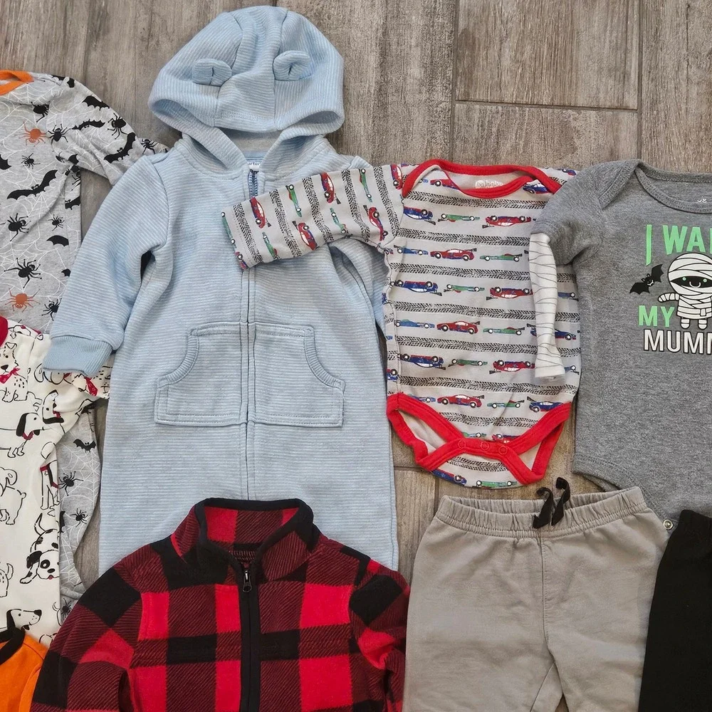 Baby Boy Clothing‎ Lot of 25 Size 6-9M Holiday Christmas Halloween Pants L/S